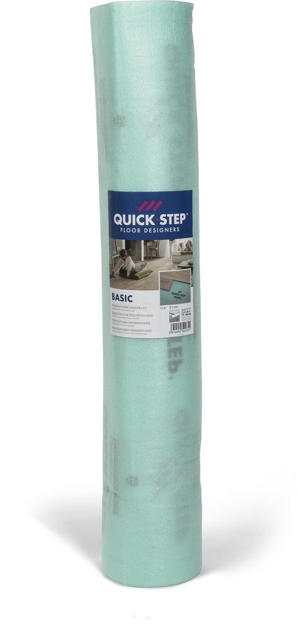 Rollo de base aislante Quick-Step Uniclic de 15 m² en su embalaje
