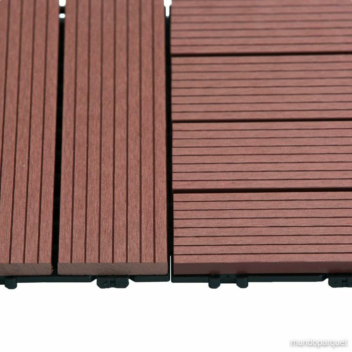 Baldosa de Composite 30x30 Durafloor — unión por clic (detalle)