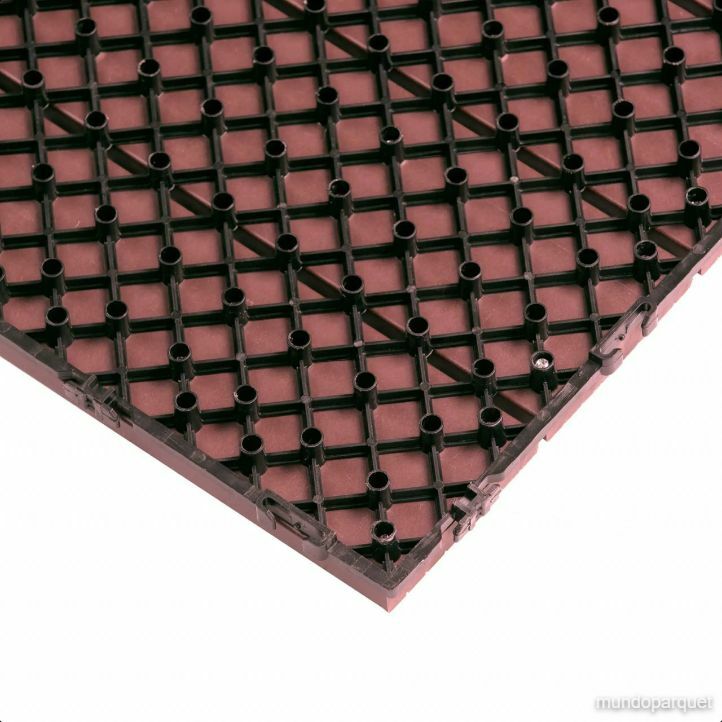 Baldosa de Composite 30x30 Durafloor — base inferior con drenaje