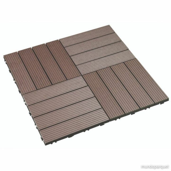 Baldosa de Composite 30x30 Durafloor — baldosas montadas en damero