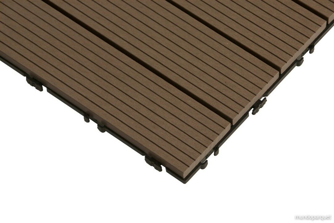Baldosa de Composite 50x50 Durafloor — detalle en perspectiva