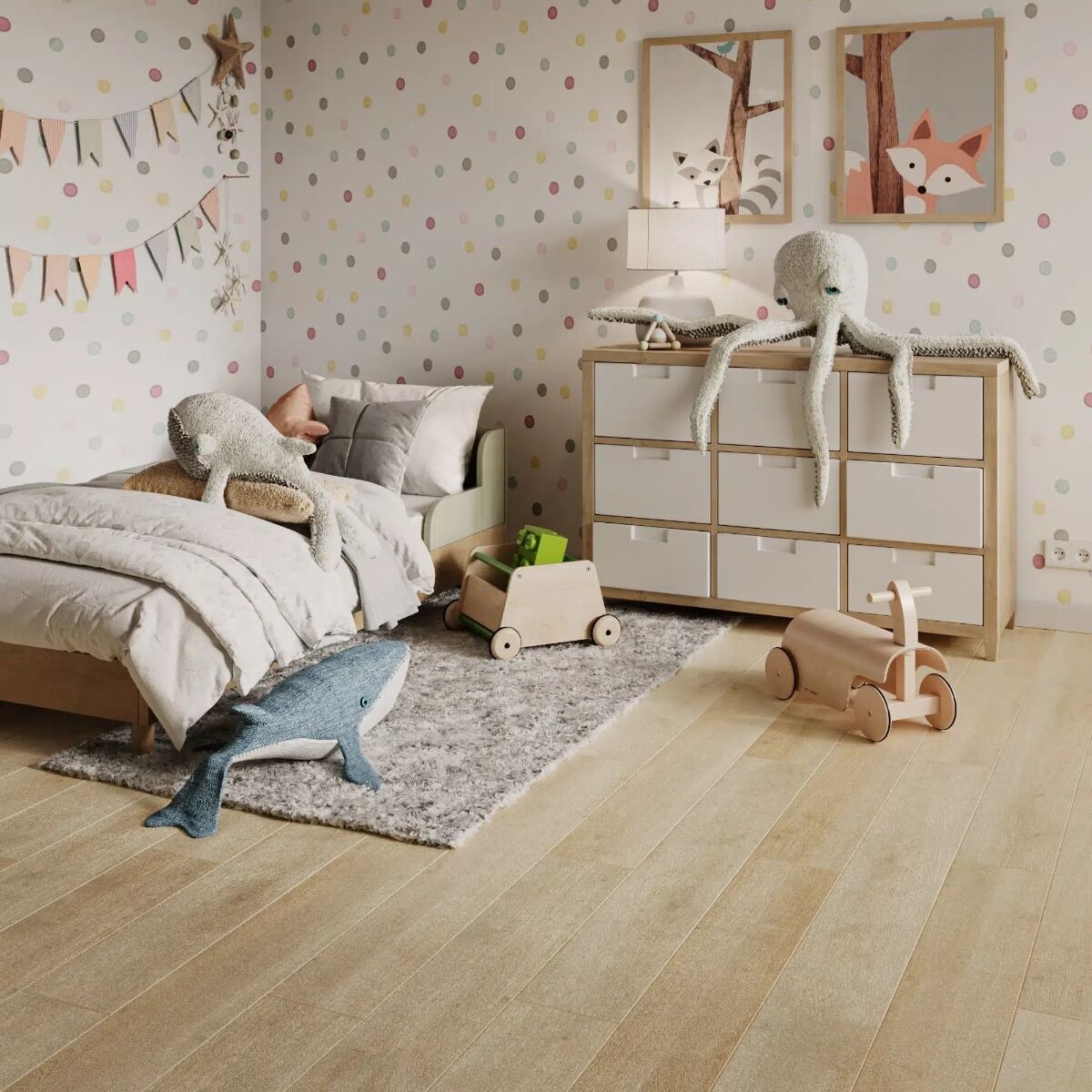 Suelo Vinílico SPC Greenflooring Roble Marfil — ambiente