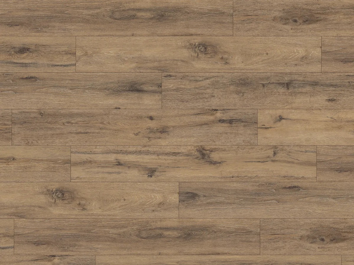 Egger NatureSense AC4/32 8 mm Classic Roble Parquet Oscuro EL1007 - vista del suelo