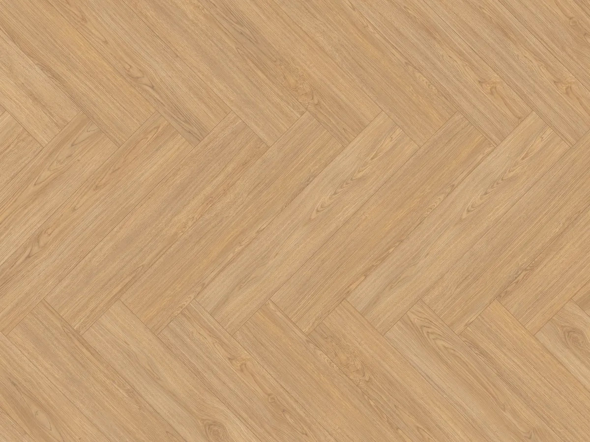 Egger NatureSense Herringbone AC4/32 8 mm Herringbone Roble Casella Natural EL2152 - vista del suelo