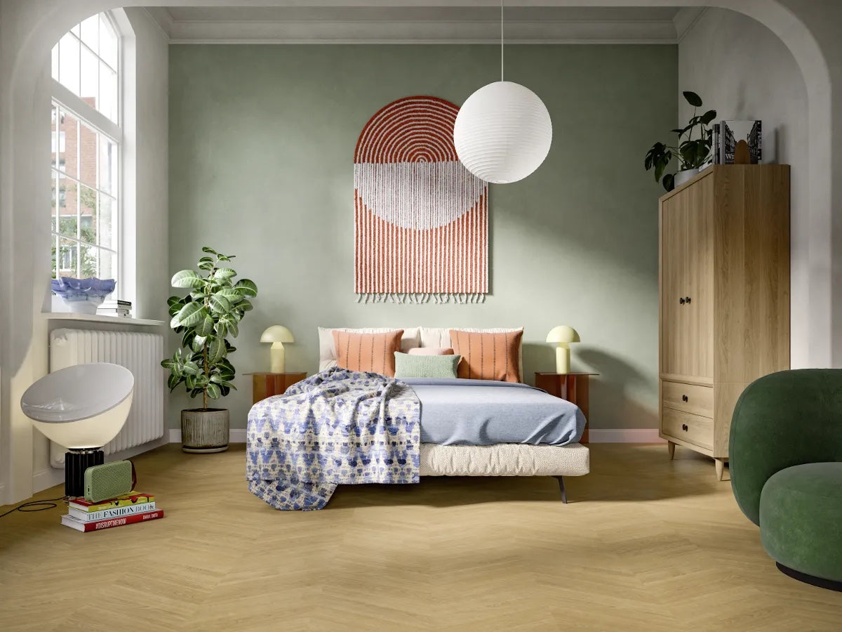 Egger NatureSense AC4/32 8 mm Kingsize Roble Skanderborg Miel EL291F - ambiente