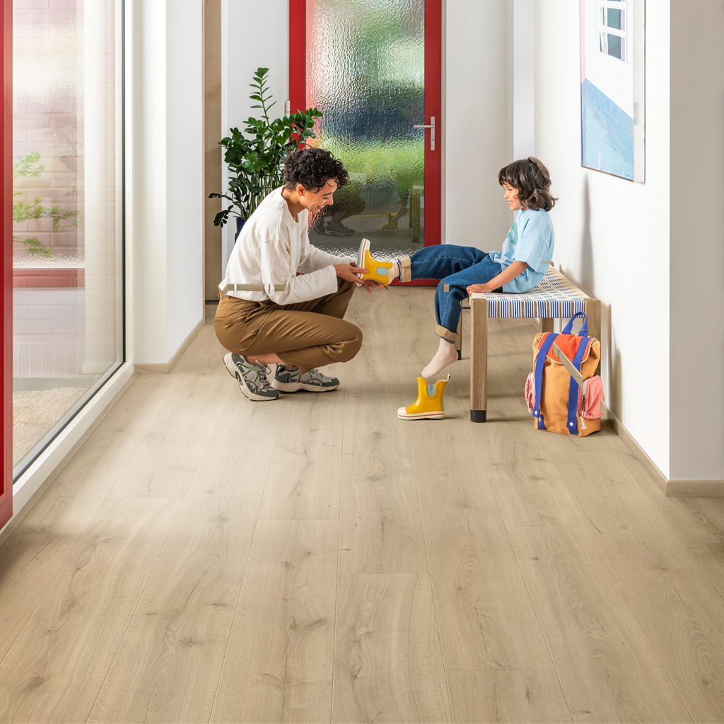 Quick-Step Majestic AC4/32 9,5 mm Roble Desierto Claro Natural MJ3550 - ambiente