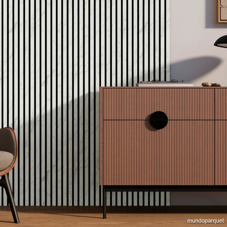 Marmol Blanco Premium Revestimiento de Pared de PVC Alistonado