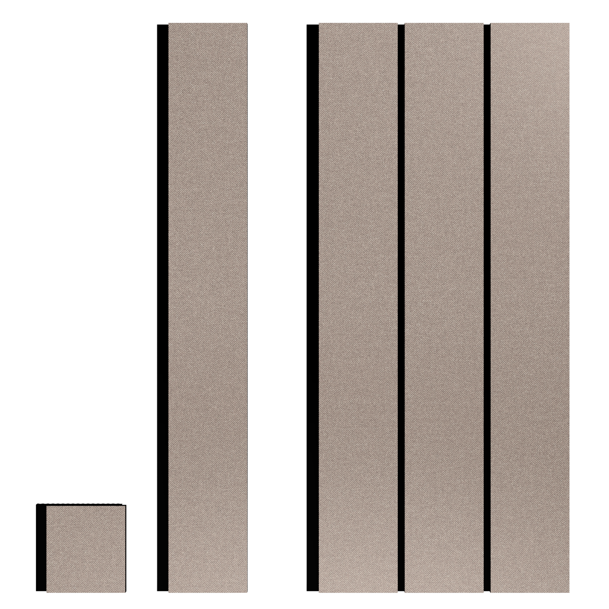Espiga Pimienta Sleek Revestimiento de Pared de PVC Liso