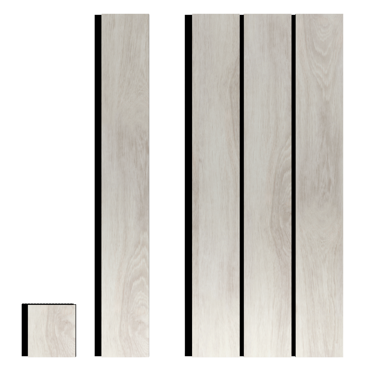 Roble Mont Blanc Pristine Revestimiento de Pared de PVC Liso