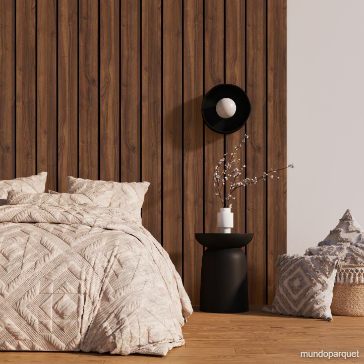 Nogal Valentina Exclusive Revestimiento de Pared de PVC Liso