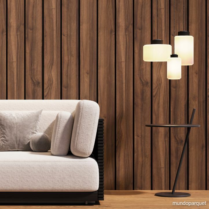 Nogal Valentina Exclusive Revestimiento de Pared de PVC Liso