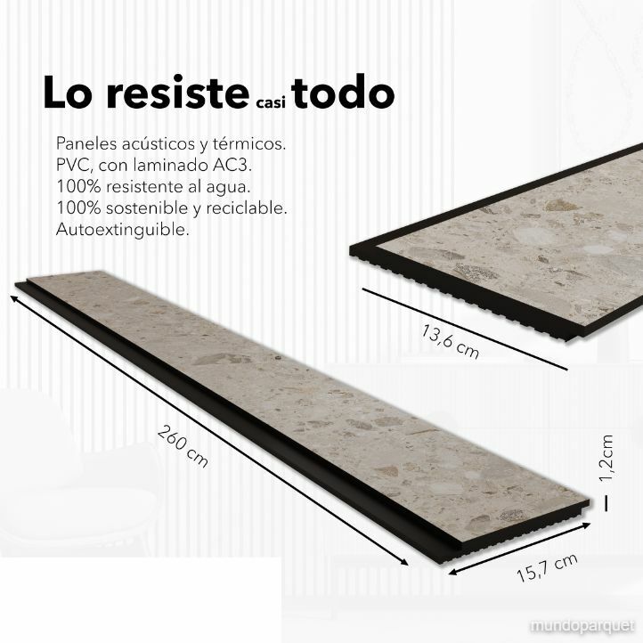 Pietra Iseo Contemporary Revestimiento de Pared de PVC Liso