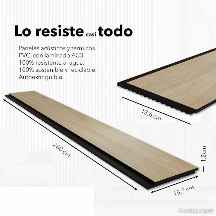 Roble Vivid Aurora Revestimiento de Pared de PVC Liso