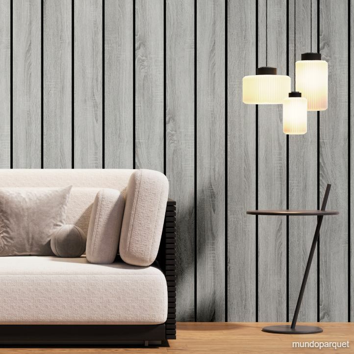 Roble Gris Fresh Revestimiento de Pared de PVC Liso
