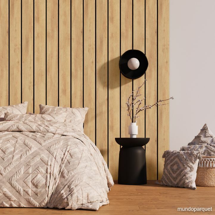 Roble Rus Beige Revestimiento de Pared de PVC Liso