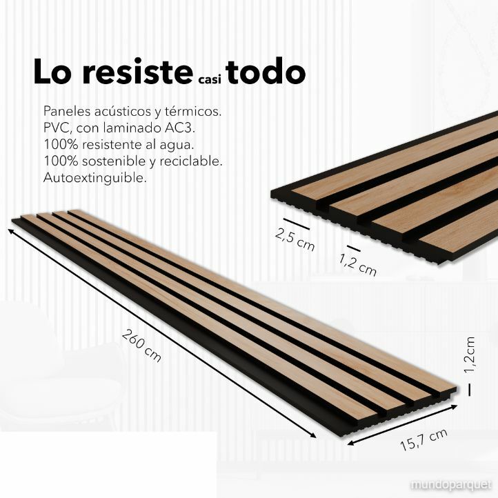 Roble Denver Serene Revestimiento de Pared de PVC Alistonado