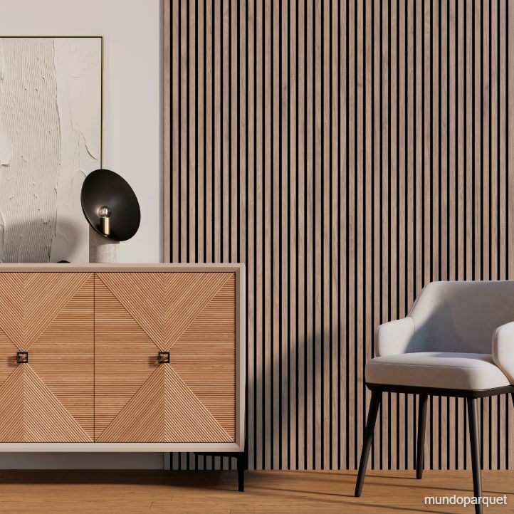 Roble Colorado Bright Revestimiento de Pared de PVC Alistonado
