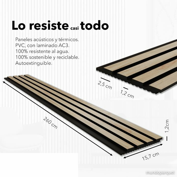 Roble Vivid Aurora Revestimiento de Pared de PVC Alistonado