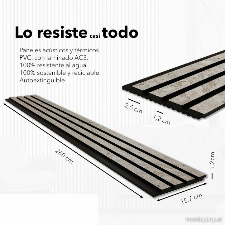 Pietra Iseo Contemporary Revestimiento de Pared de PVC Alistonado