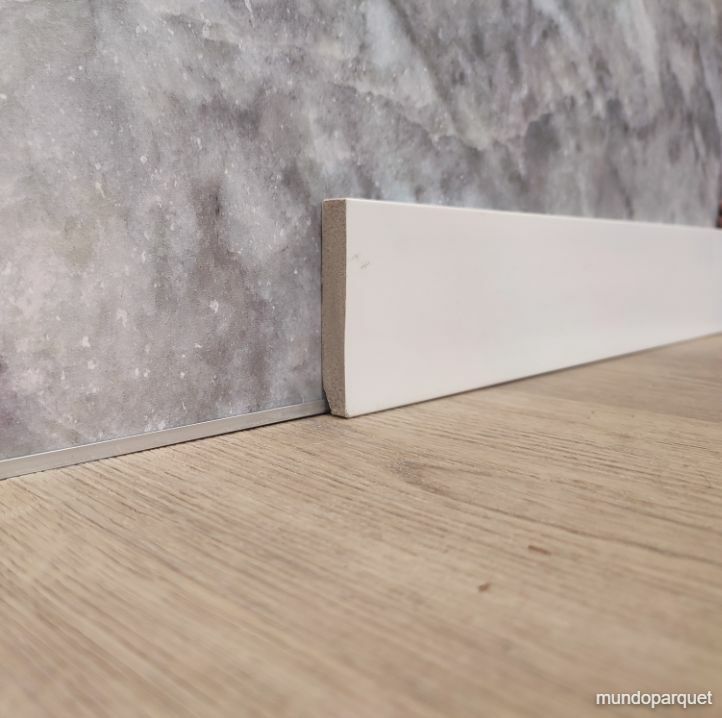 Rodapié PVC Blanco de 70x12 mm