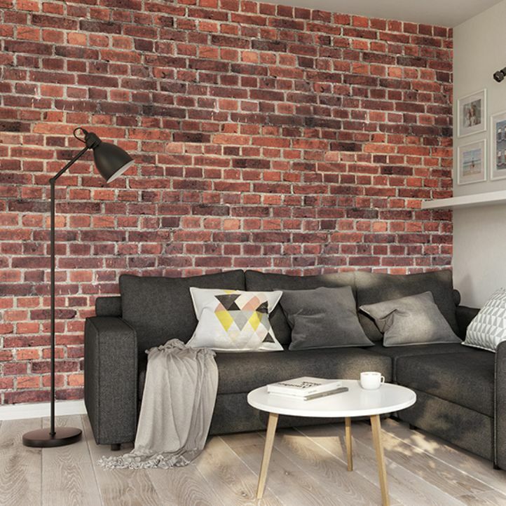 Revestimiento de Pared de PVC Red Brick 265 x 25 cm