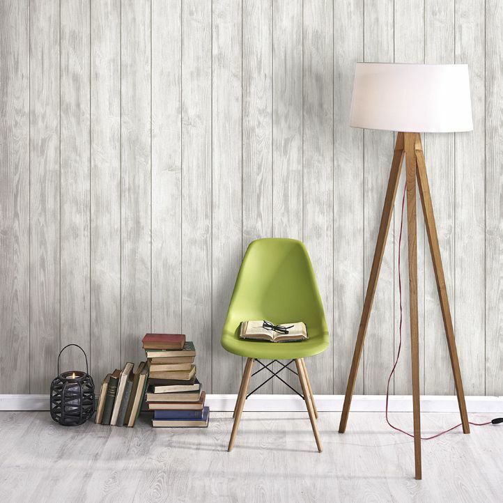 Revestimiento de Pared de PVC Grey Wood 265 x 25 cm
