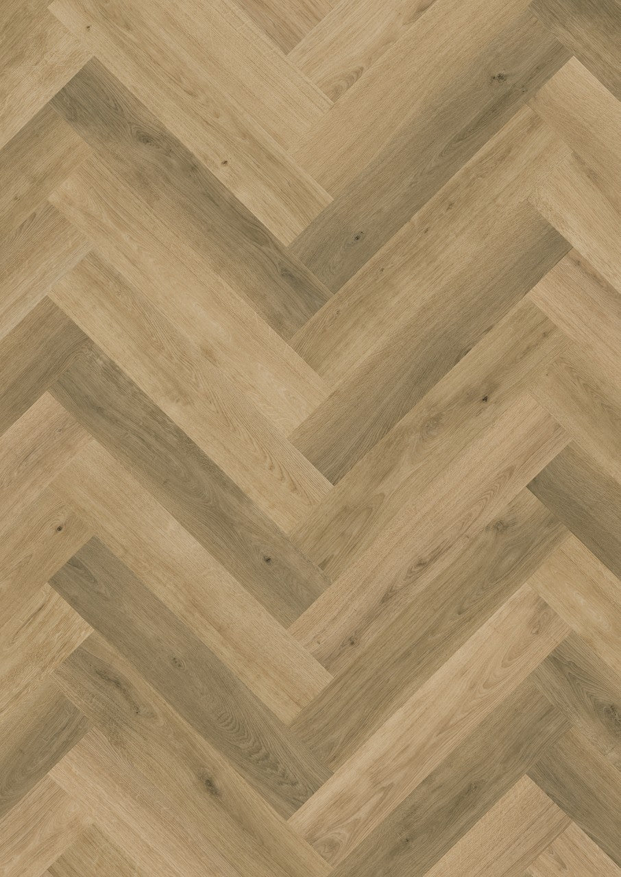 Suelo laminado en espiga Quick-Step Impressive Design Roble Carbón — detalle de la lama