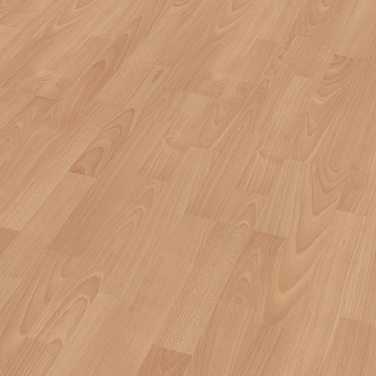 Lamas del laminado MeisterDesign LC 150 Haya colocadas, vistas en perspectiva