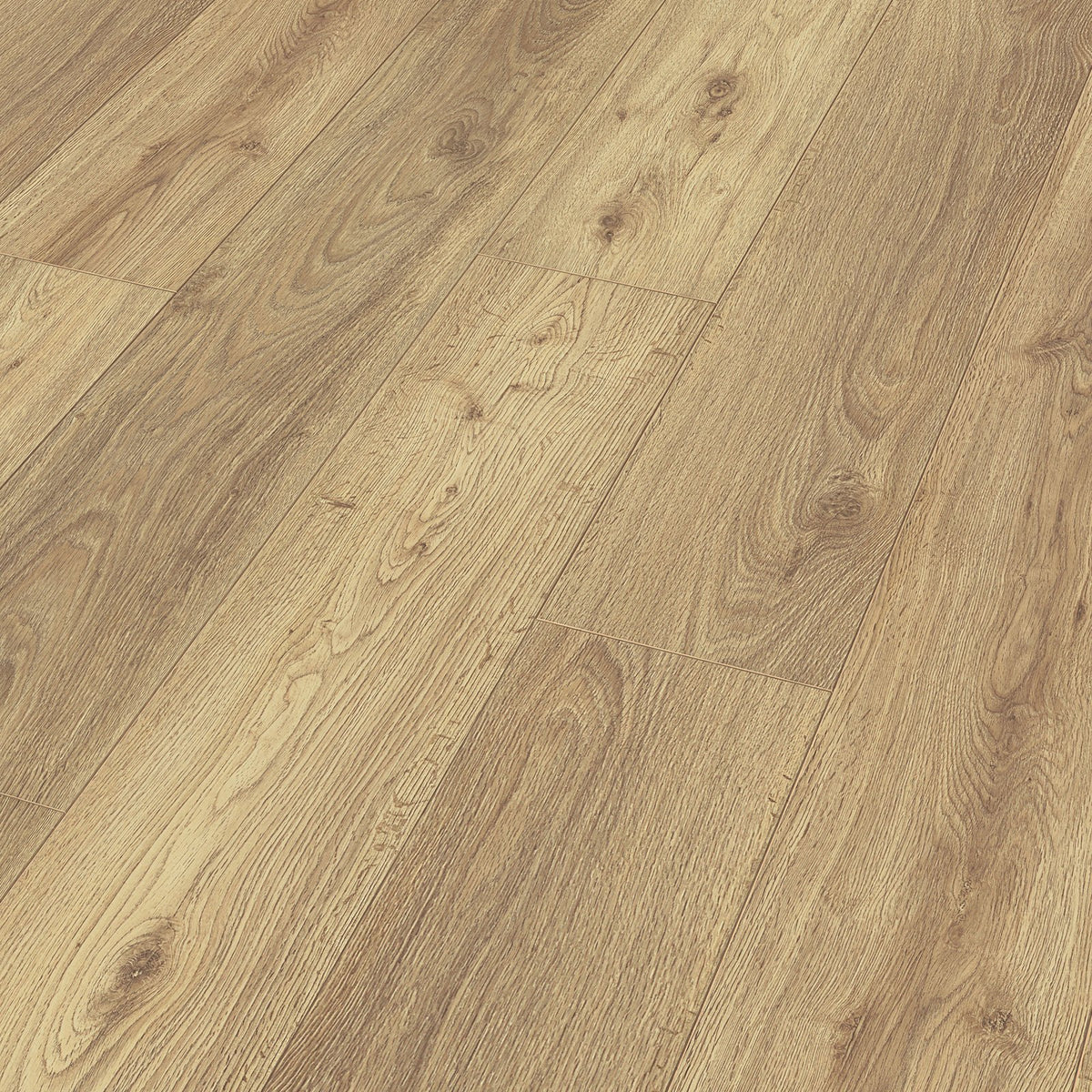 Lamas del laminado MeisterDesign LD 150 Roble Chiemsee Claro colocadas, vistas en perspectiva