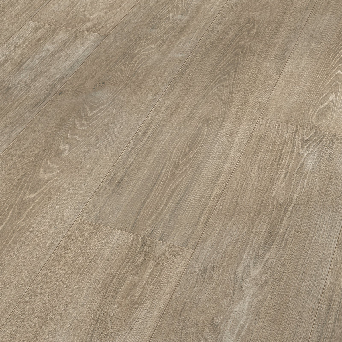 Lamas del laminado MeisterDesign LL 250 Roble Gris Blanco colocadas, vistas en perspectiva