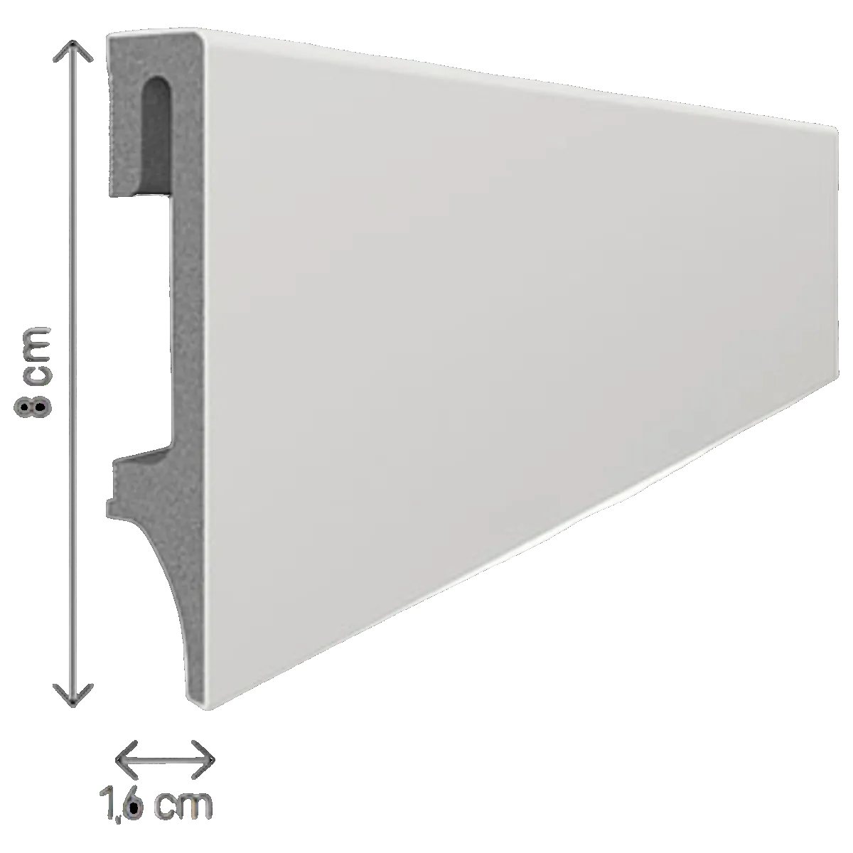 Rodapié Espumo 100% Hidrófugo Light Grey ESP202 80x16