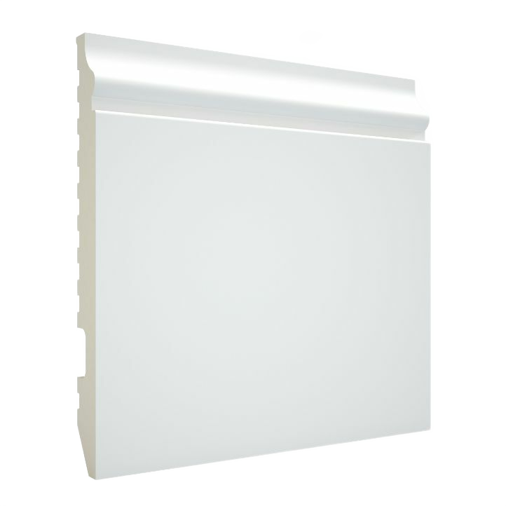 Rodapié PVC Lacado Blanco de 120x13 mm Moldurado M1
