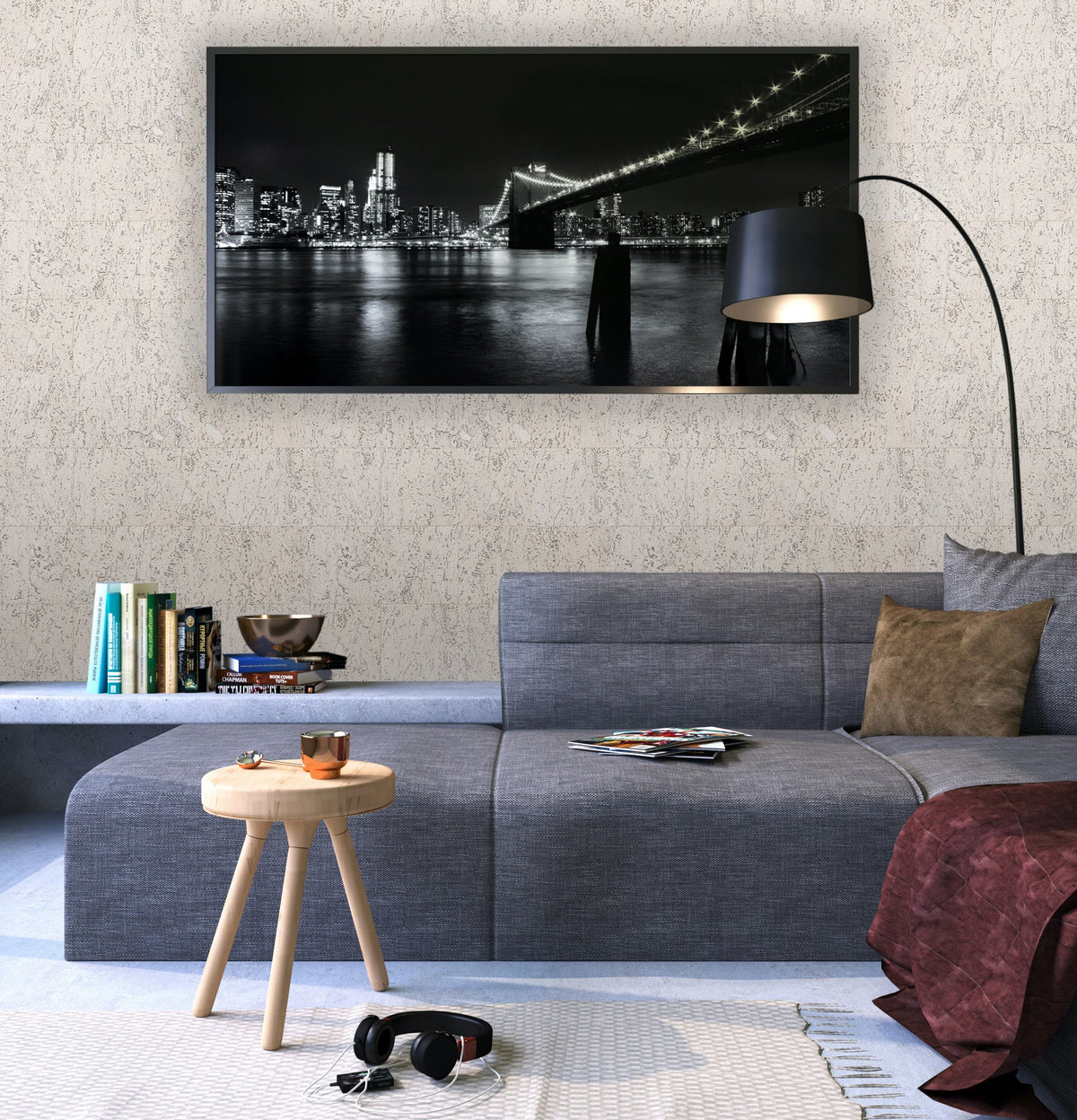 Revestimiento de Pared de Corcho WISE Dekwall Fiord Exclusive RY19002 Acabado en Cera — ambiente