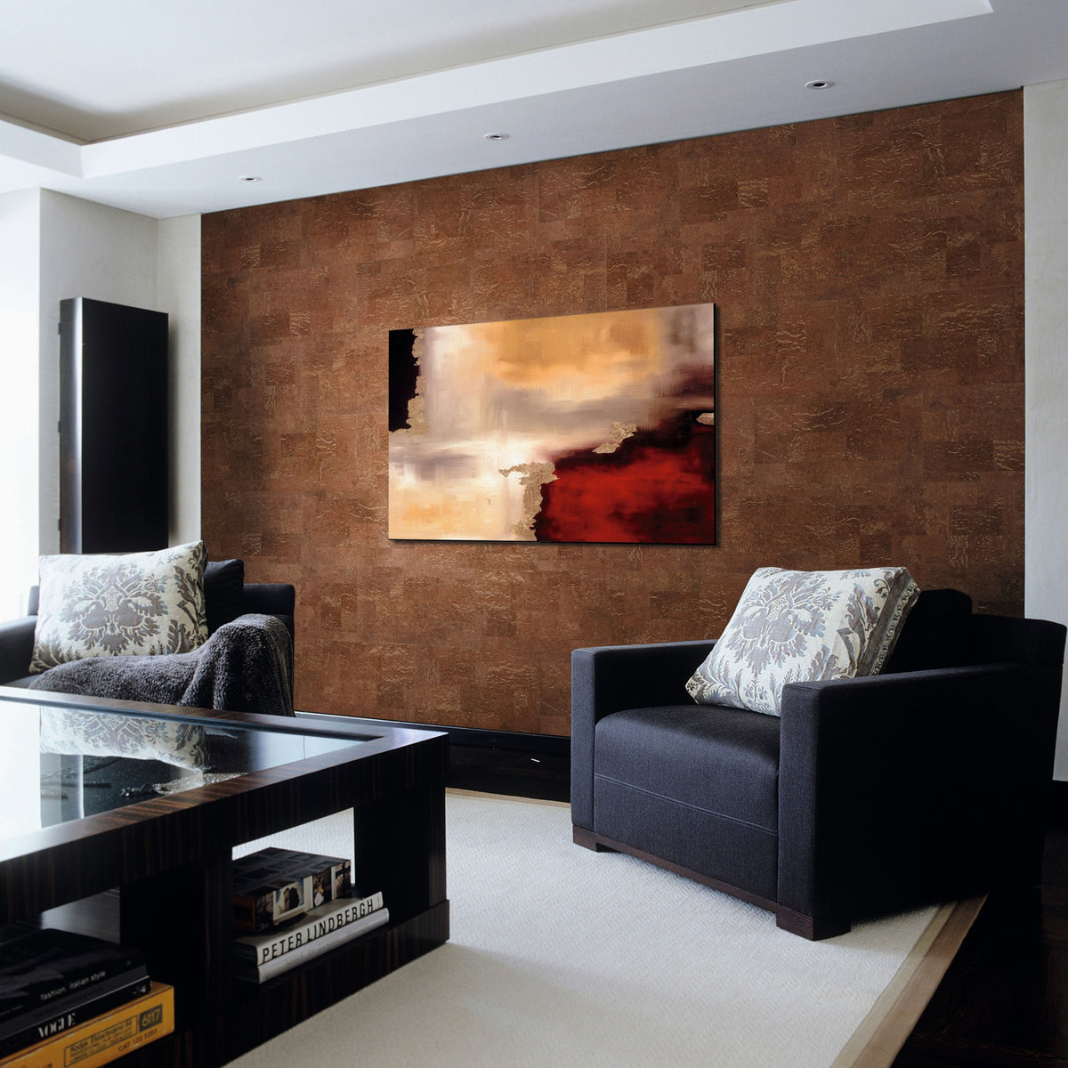 Revestimiento de Pared de Corcho WISE Dekwall Malta Chestnut RY1L001 Acabado en Cera — ambiente