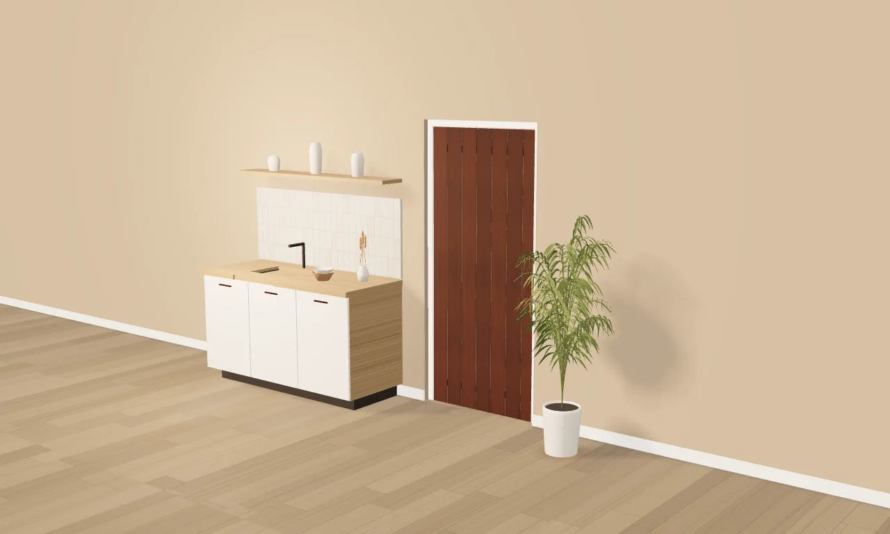 Puerta plegable Milán en Sapelly mallado, 88 × 205 cm