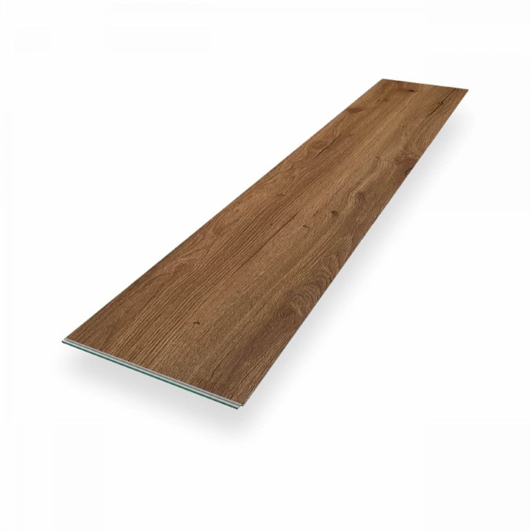 Suelo vinílico SPC RegalPlus70 Roble Samoa — lama completa en perspectiva sobre fondo blanco