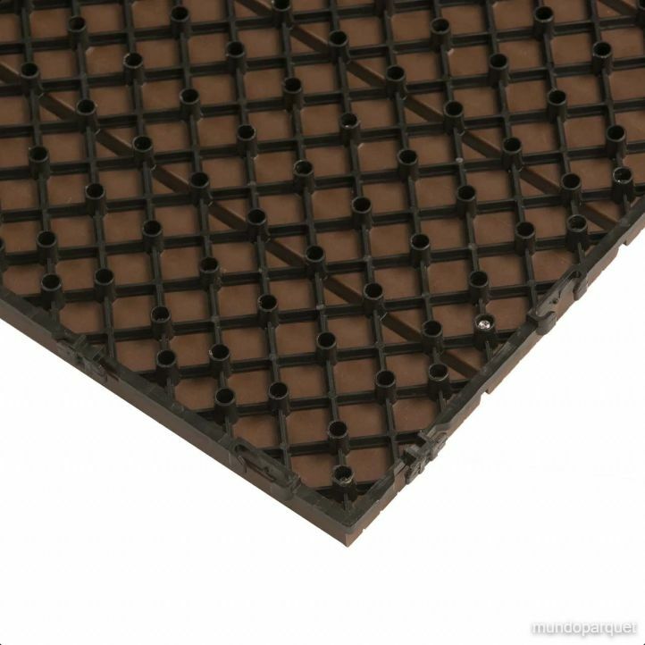 Baldosa de Composite 30x30 Durafloor — base inferior con drenaje