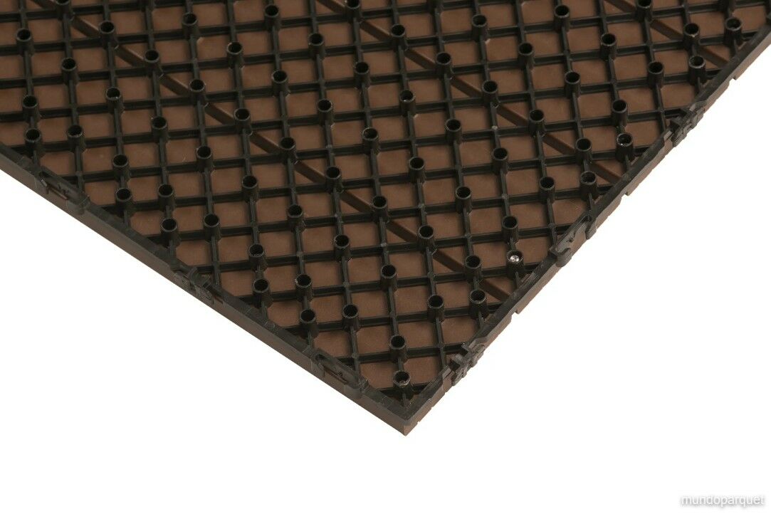 Baldosa de Composite 50x50 Durafloor — base inferior con drenaje
