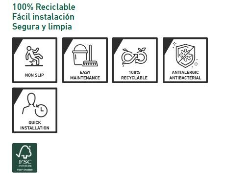 Baldosa de Composite 50x50 Durafloor — características