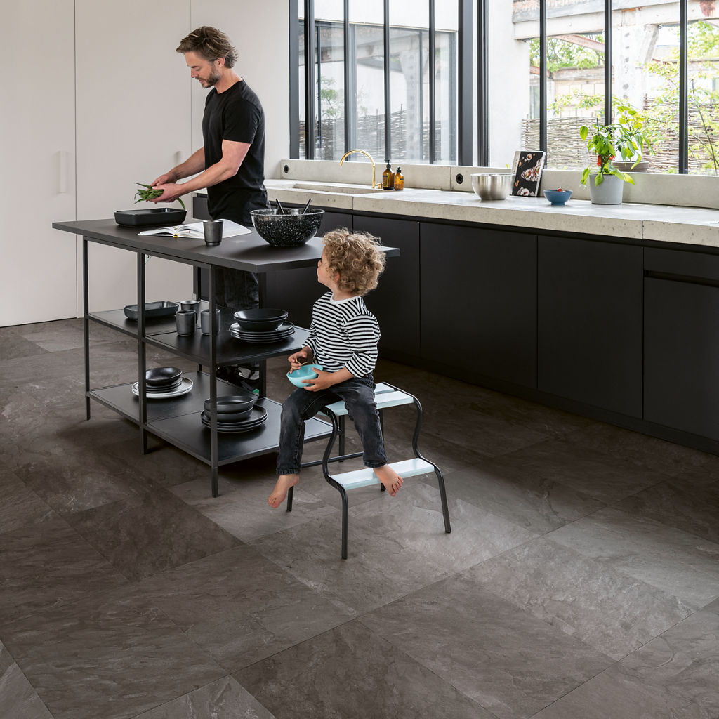 Suelo Laminado Quick-Step Muse Pizarra Gris MUS5493 - ambiente