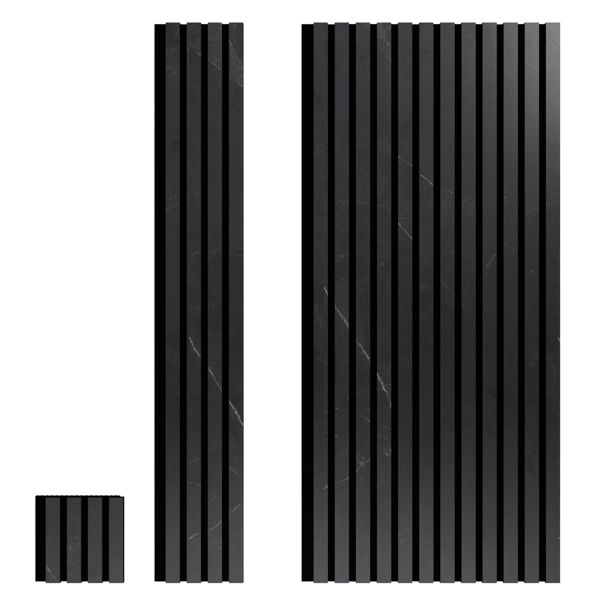 Marmol Negro Bold Revestimiento de Pared de PVC Alistonado