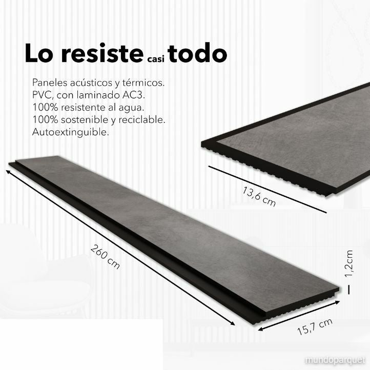 Cemento Lava Radiant Revestimiento de Pared de PVC Liso