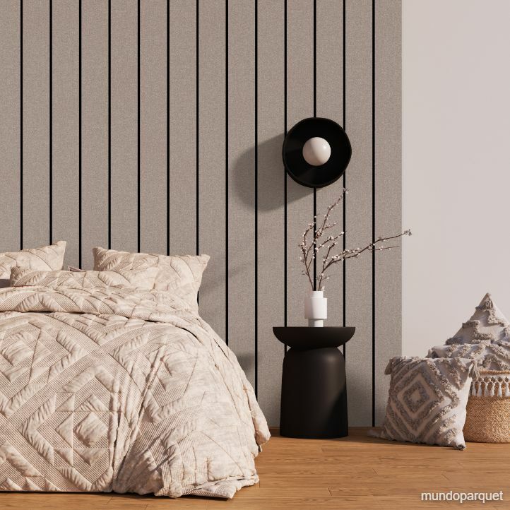 Espiga Pimienta Sleek Revestimiento de Pared de PVC Liso