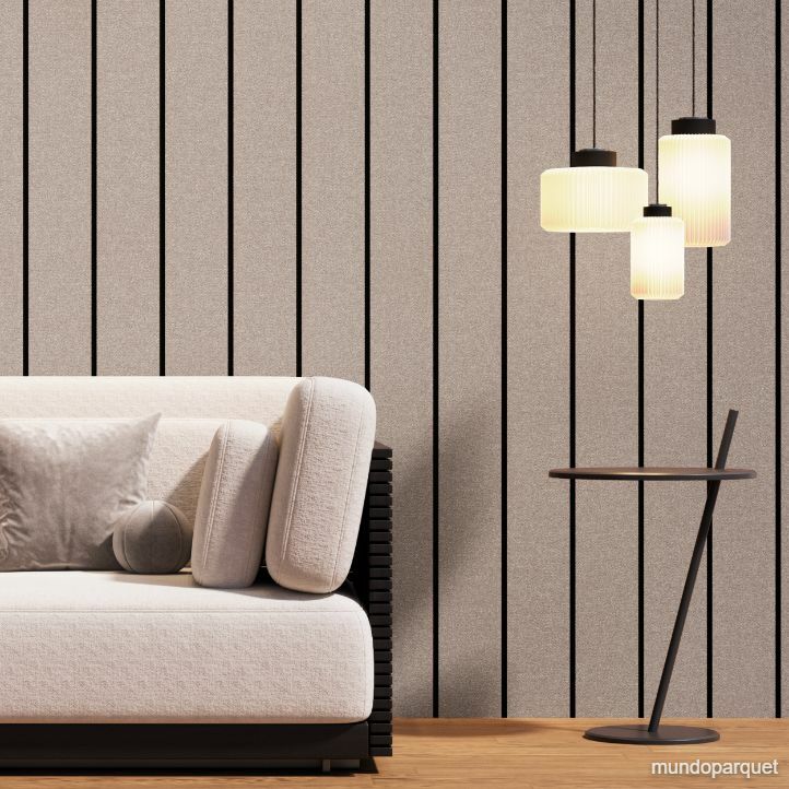 Espiga Pimienta Sleek Revestimiento de Pared de PVC Liso