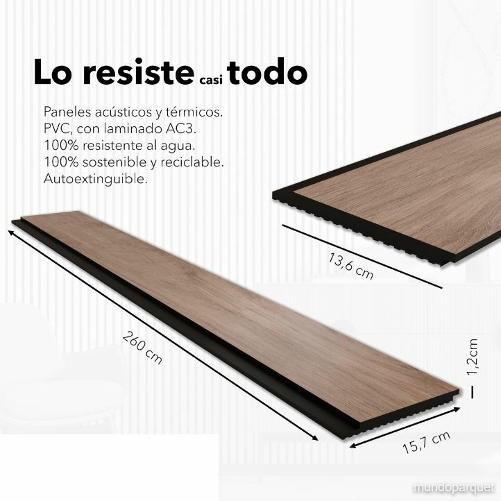 Roble Colorado Bright Revestimiento de Pared de PVC Liso