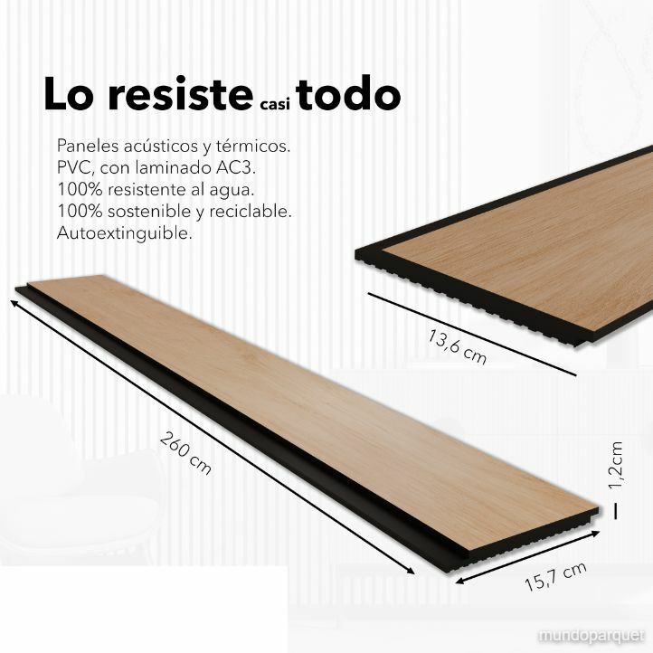 Roble Denver Serene Revestimiento de Pared de PVC Liso