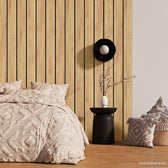 Roble Rus Beige Revestimiento de Pared de PVC Liso