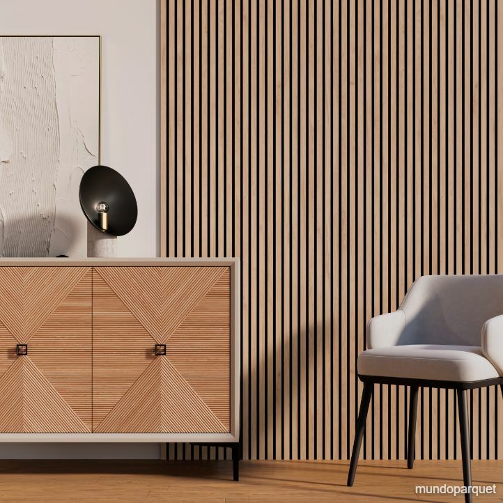 Roble Denver Serene Revestimiento de Pared de PVC Alistonado