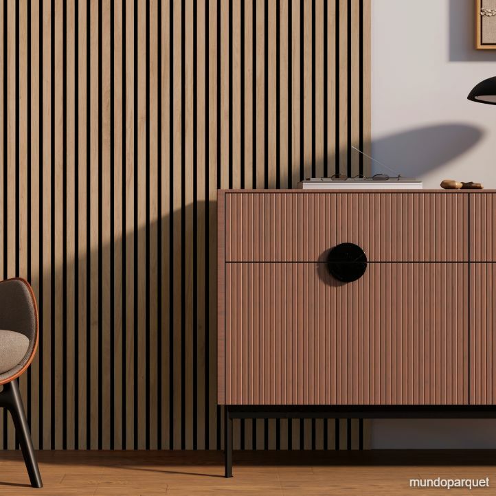 Roble Denver Serene Revestimiento de Pared de PVC Alistonado