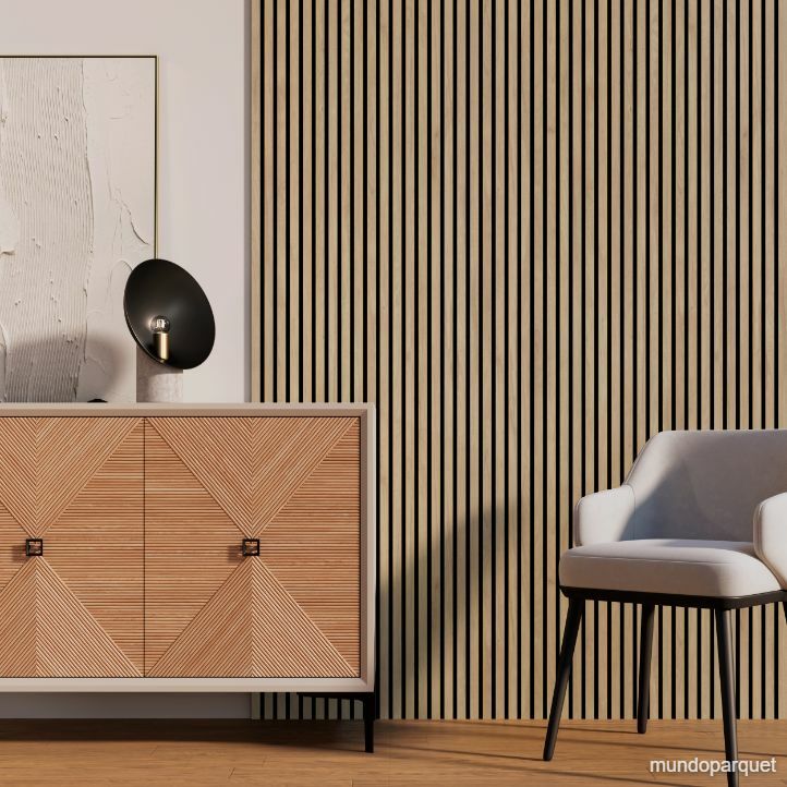 Roble Vivid Aurora Revestimiento de Pared de PVC Alistonado